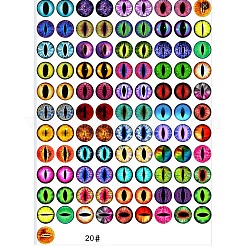 Cabochons en verre transparent imprimé&nbsp;GL-CBAA22A-11