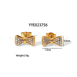 Элегантные серьги-гвоздики из нержавеющей стали 304 в форме банта&nbsp;HU4691