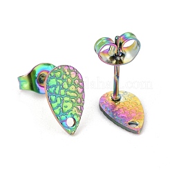 Boucles d'oreilles à tige en acier inoxydable 304 avec placage ionique (IP)&nbsp;STAS-O119-29MC