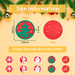 20 Stück hitzebeständige Tassenmatten aus Polyesterfilz in 5 Stilen&nbsp;AJEW-FH0003-84