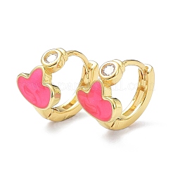 Orecchini a cerchio in ottone con zirconi intarsiati&nbsp;ZIRC-P090-22G
