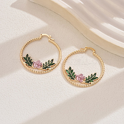 Boucles d'oreilles créoles rétro décontractées géométriques en acier inoxydable 201&nbsp;ER1344-2