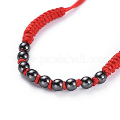 Nylon regolabile bracciali intrecciati cavo di perline&nbsp;BJEW-JB04426-01