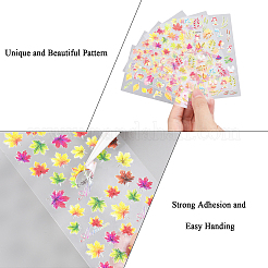 6 лист 6 наклейки для дизайна ногтей в виде кленовых листьев&nbsp;MRMJ-OC0003-57B