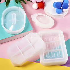 4шт 4 стильных силиконовых форм для мыльницы&nbsp;DIY-CW0001-27