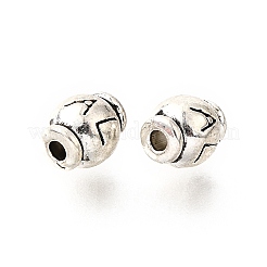 Сплавочные овальные бусины тибетского стиля &nbsp;TIBE-L008-49AS