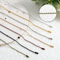 28 шт. 7 цвета железные шариковые цепочки для изготовления ожерелья MAK-SP0001-07