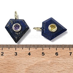 Граненые подвески из натурального лазурита&nbsp;G-F819-03G-03