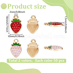 100 pièces 2 couleurs pendentifs en alliage plaqué or clair&nbsp;ENAM-ME0001-01