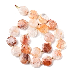 Нити бусин из натурального железистого кварца G-C116-A171-03