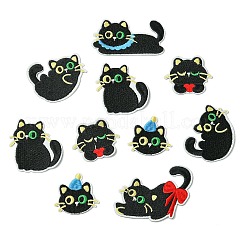 12 Stück 6 Stile Katzenformen computergesteuerte Stickerei Stoff zum Aufbügeln/Aufnähen von Patches&nbsp;PATC-CJ0001-06