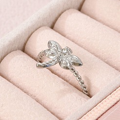 Кольца-манжеты из нержавеющей стали 304 с кристаллами и стразами для женщин&nbsp;RJEW-G338-02P