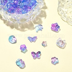 Perle di vetro trasparente 100 pz 10 stili&nbsp;GLAA-CJ0001-96