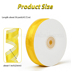 1 рулон однотонных лент из органзы ORIB-CY0001-02H