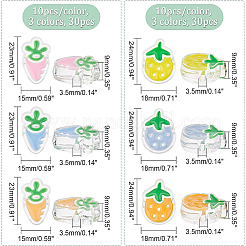 60шт 6 стильные прозрачные акриловые эмалевые бусины&nbsp;ACRC-BC0001-01