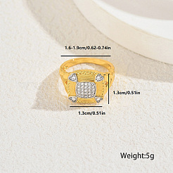 Женские кольца на палец из латуни с микропаве и кубическим цирконием&nbsp;GF8106-1