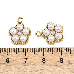 Подвески из нержавеющей стали 304 и АБС-пластика с имитацией жемчуга STAS-Z166-01G