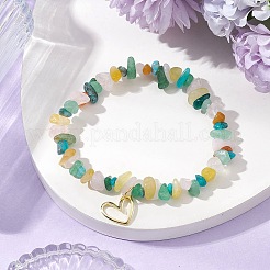 Braccialetti elastici con perline di pietre miste naturali&nbsp;BJEW-JB11117
