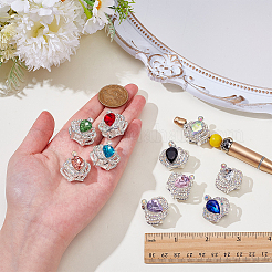 10 шт. двухцветные стеклянные бусины из сплава&nbsp;ALRI-AR0001-11