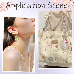 50шт 2 стиля непрозрачные акриловые бусины&nbsp;OACR-SC0002-60