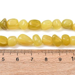 Fili di perline di pepite di giada oliva naturale coreana&nbsp;G-T150-A02-01
