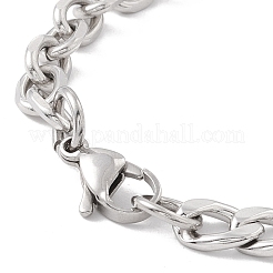 Bracelet gourmette et chaîne câble en acier inoxydable 304 anti-ternissement pour hommes et femmes&nbsp;STAS-E001-04P