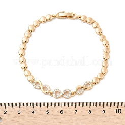 Bracelets en laiton à maillons en zircone cubique à micro pavé&nbsp;KK-R217-46G