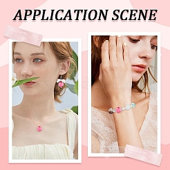 100шт прозрачные акриловые бусины с кракле CACR-YW0001-10