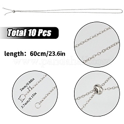 Изготовление ожерелья-слайдера из нержавеющей стали 304&nbsp;NJEW-SC0001-09