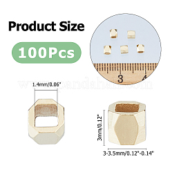 100 шт. Латунные дистанционные бусины KK-FI0001-02B-G