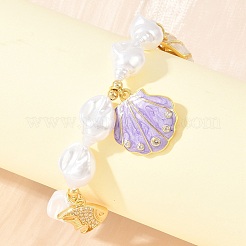 Pulseras con dijes en forma de concha de ciruela&nbsp;KK-CBA68DA-06G