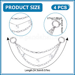 4 pz catene per stivali in ottone&nbsp;HJEW-DR00118