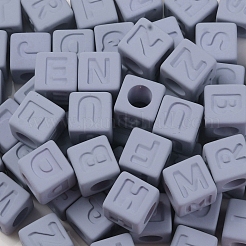 Прорезиненные прозрачные акриловые бусины&nbsp;OACR-K007-014C