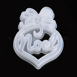 Noël bricolage coeur avec des moules en silicone mot noel&nbsp;X-DIY-L021-64