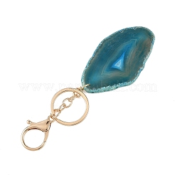 Portachiavi in agata naturale e acciaio inossidabile 304&nbsp;KEYC-JKC01494