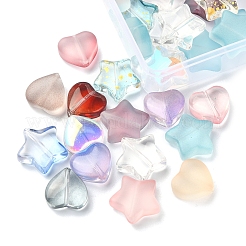 70шт прозрачные и матовые стеклянные бусины GLAA-FS0001-59