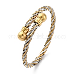 Bracelets joncs torques en acier inoxydable 304 pour femmes&nbsp;BJEW-P310-20GP