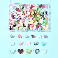 120шт 3 стиля наборы акриловых бусин с имитацией драгоценных камней OACR-FS0001-84