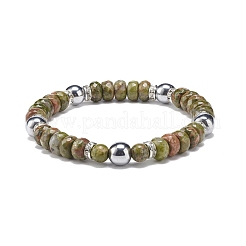 4 Uds. Juego de pulseras elásticas de unakita natural&nbsp;BJEW-JB08588