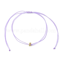 Браслет из латуни со стразами и плетеными бусинами&nbsp;BJEW-JB09521