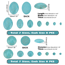 84 cabochon turquoise synthétique de 14 styles&nbsp;TURQ-PH0001-02