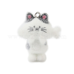 3d непрозрачные флокированные подвески из смолы&nbsp;LS-RESI-G109-02