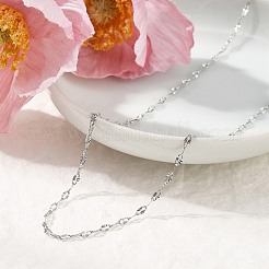 Цепочки-колье из текстурированной цепочкой из нержавеющей стали 304 толщиной 2 мм NJEW-T016-14P