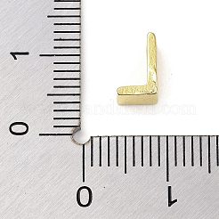 304ステンレスペンダント  24KGP本金メッキ  文字l  8x5x4mm  穴：1.6mm&nbsp;STAS-S137-01G-L