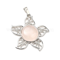 Природного розового кварца подвески&nbsp;G-B033-02P-18