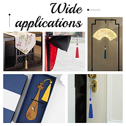 34шт 17 цвета полиэфирная кисточка кулон украшения&nbsp;AJEW-PH0004-33