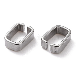 変色しない304ステンレススチール製クイックリンクコネクター  長方形  ステンレス鋼色  9x7x3mm  内径：7x5mm&nbsp;STAS-G243-21P