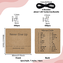 DIY-Kits zum Herstellen von Morsecode-Armbändern&nbsp;DIY-UN0008-18S