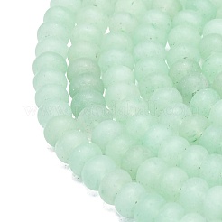 Естественный зеленый авантюрин бисер нитей G-P575-A02-8x5mm-04