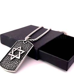 Винтажные ожерелья из нержавеющей стали со звездой Давида для мужчин и женщин&nbsp;KT8820